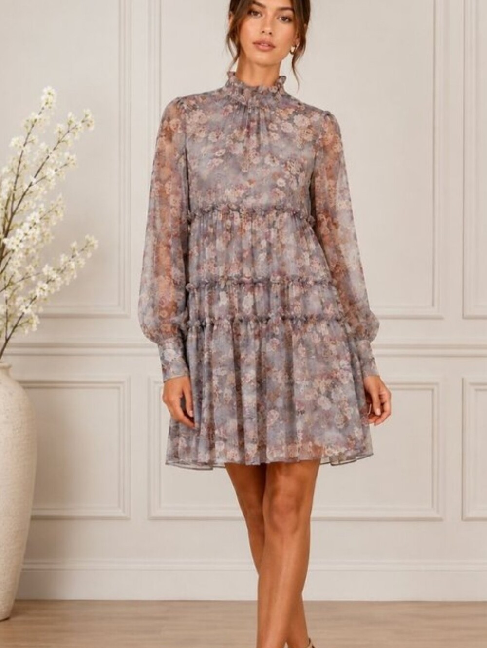 En Saison Babydoll Flowy Mini Dress Small